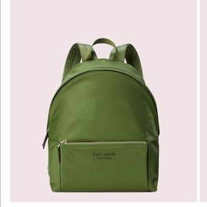 Brand New Kate Spade Green Nylon Backpack